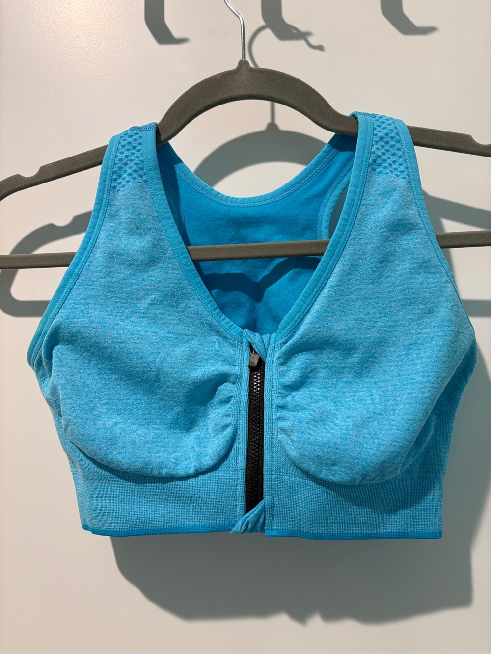 Ohlyah Women's Zipper Front Closure Sports Bra Racerback Size Small